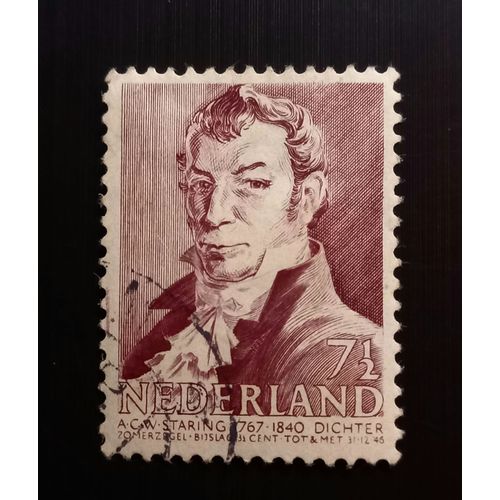 Timbre Pays Bas 1941 Charity Stamps Anthony Christiaan Winand Staring 7½+(3½) C Used