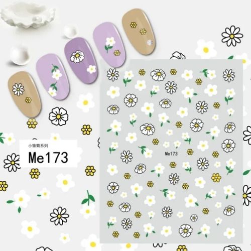 Autocollants 3d Pour Ongles,Fleurs Colorées,Scalpe Vert,Floral,Détruire,Andrspring,Nail Art,Décalcomanies À L'eau,Curseurs,Manucure,Papillon,Décor De Pointes - Type Me173