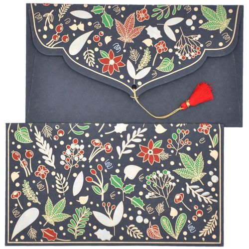 Papertree Winter Lot De 5 Enveloppes Cadeau 19x10cm Noir