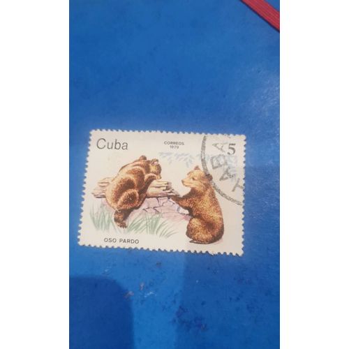 Timbre Cuba Brown Bear
