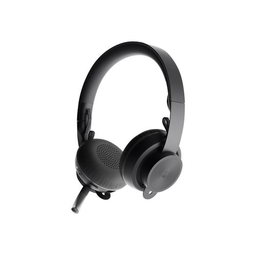 Logitech - Micro-casque - sur-oreille - Bluetooth - sans fil - Suppresseur de bruit actif - isolation acoustique - graphite - Certifié pour Microsoft Teams