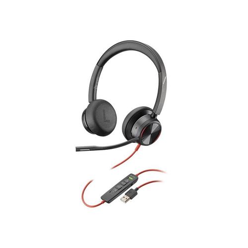 Poly Blackwire 8225 - Micro-casque - sur-oreille - filaire - Suppresseur de bruit actif - USB-A - certifié Zoom