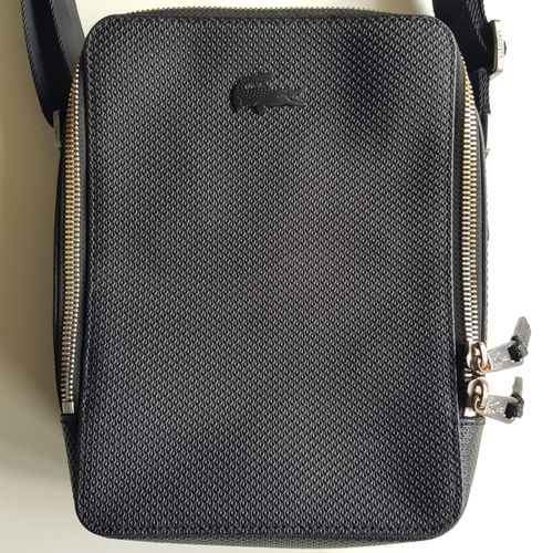 Sacoche Zippée Verticale Unisexe Chantaco En Cuir Noir