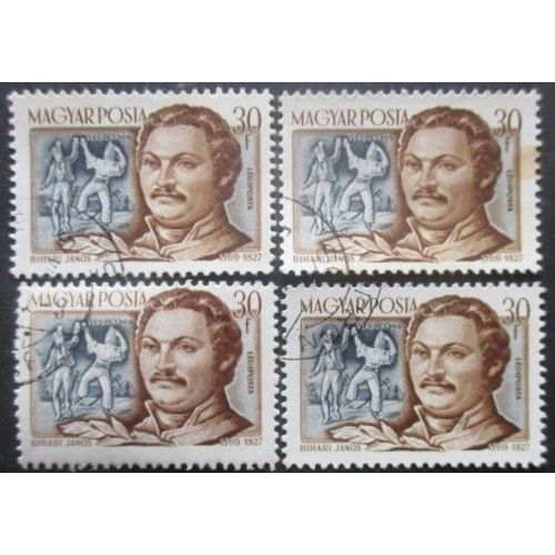 Hongrie Poste Aérienne N°153 X 4 Oblitéré