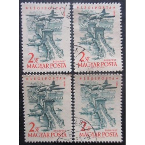 Hongrie Poste Aérienne N°218 X 4 Oblitéré