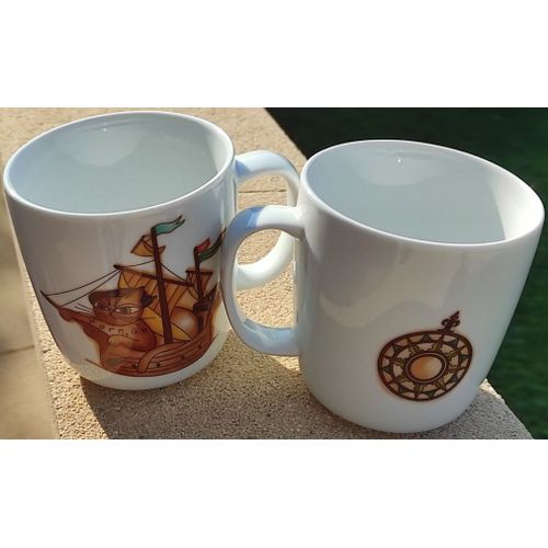 Lot 2 Tasses Céramique A Loja Do Gato Preto Gato Fernão Caravela E Boussole
