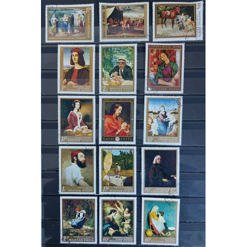 Timbres Hongrie Tableaux Peintures Chef D'?uvre Art
