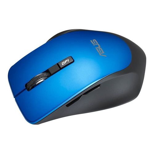 ASUS WT425 - Souris - pour droitiers - optique - 6 boutons - sans fil - 2.4 GHz - récepteur sans fil USB - bleu roi