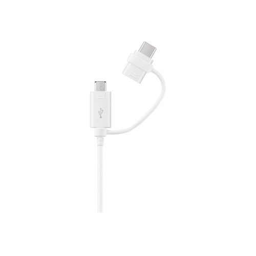 Samsung EP-DG930 - Câble USB - USB (M) pour Micro-USB de type B, 24 pin USB-C (M) - USB 2.0 - 1.5 m - blanc