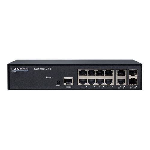 LANCOM GS-2310 - Commutateur - Géré - 8 x 10/100/1000 + 2 x SFP Gigabit combiné - de bureau, Montable sur rack