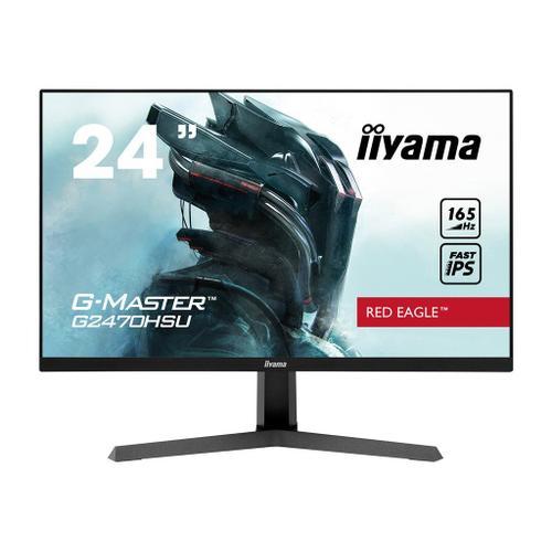 iiyama G-MASTER Red Eagle G2470HSU-B1 - Écran LED - 24" (23.8" visualisable) - 1920 x 1080 Full HD (1080p) @ 165 Hz - Fast IPS - 250 cd/m² - 1100:1 - 0.8 ms - HDMI, DisplayPort - haut-parleurs -...