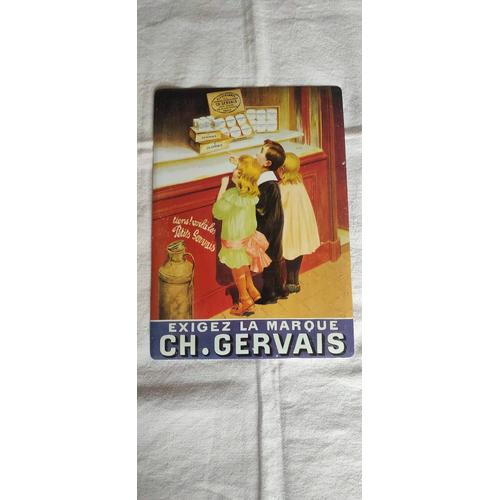 Plaque Publicitaire Exigez La Marque Ch.Gervais