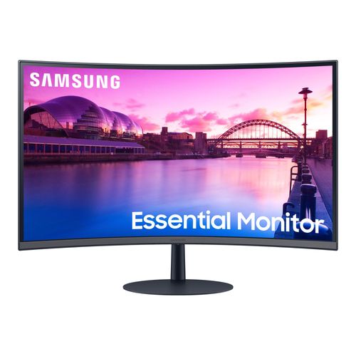 Samsung S27C390EAU - S39C Series - écran LED - incurvé - 27" - 1920 x 1080 Full HD (1080p) @ 75 Hz - VA - 250 cd/m² - 3000:1 - 4 ms - 2xHDMI, DisplayPort - haut-parleurs - noir, bleu foncé/gris