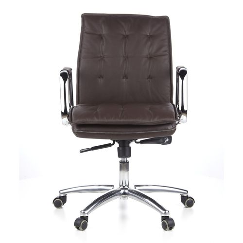 Siège De Bureau / Fauteuil De Direction Villa 10, Cuir Nappa Marron Hjh Office