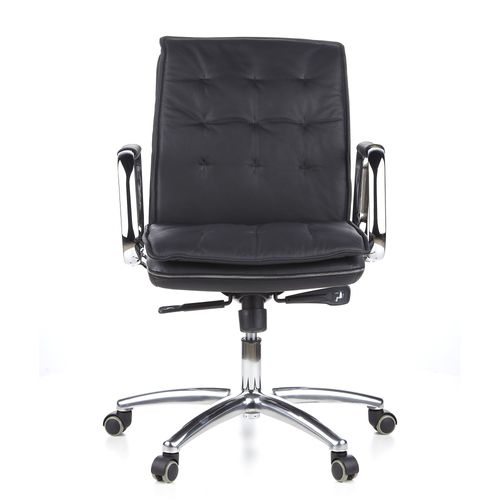 Siège De Bureau / Fauteuil De Direction Villa 10, Cuir Nappa Noir Hjh Office