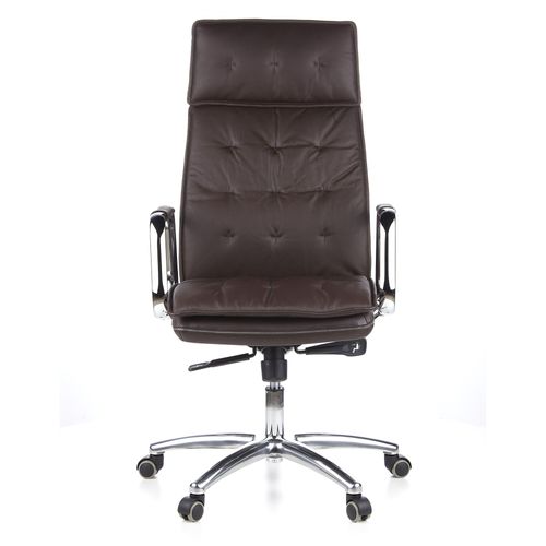 Siège De Bureau / Fauteuil De Direction Villa 20, Cuir Nappa Marron Hjh Office