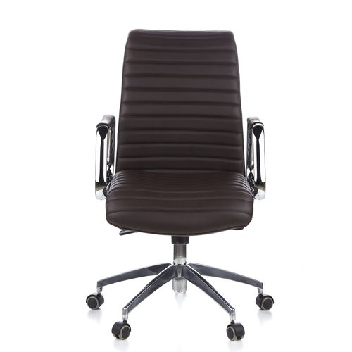 Siège De Bureau / Fauteuil De Direction Aspera 10, Cuir Nappa Marron Hjh Office