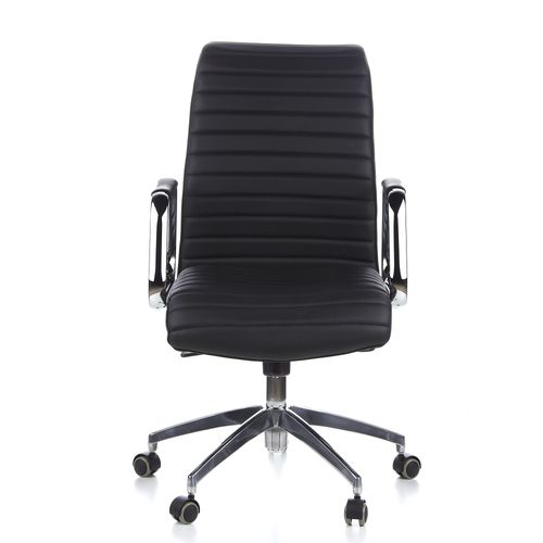 Siège De Bureau / Fauteuil De Direction Aspera 10, Cuir Nappa Noir Hjh Office