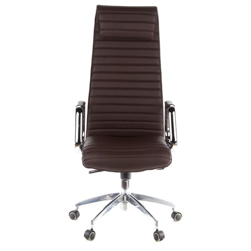 Siège De Bureau / Fauteuil De Direction Aspera 20, Cuir Nappa Marron Hjh Office