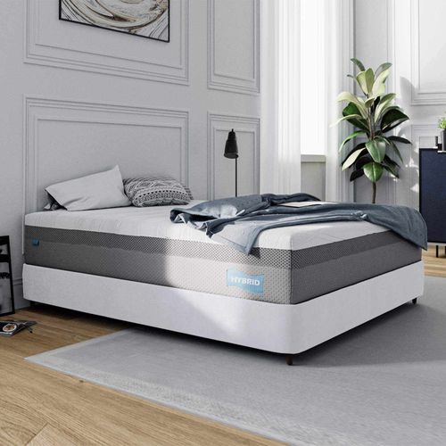 Matelas Hybrid 160 X 200 Cm Ressorts Ensachés Et Mémoire De Forme Épaisseur 26 Cm