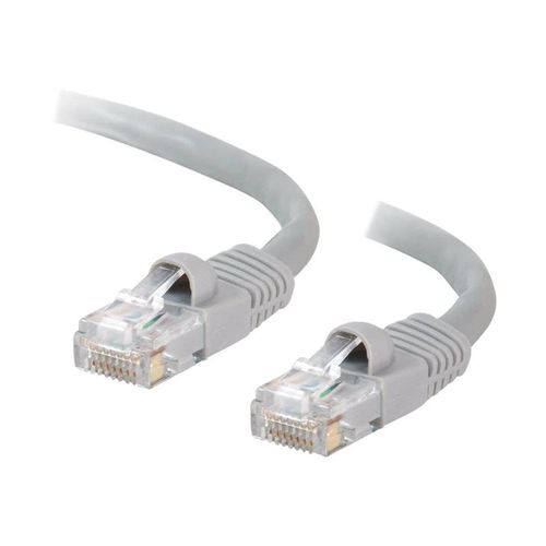 C2G Cat5e Booted Unshielded (UTP) Network Patch Cable - Cordon de raccordement - RJ-45 (M) pour RJ-45 (M) - 10 m - UTP - CAT 5e - moulé, sans crochet, bloqué - gris