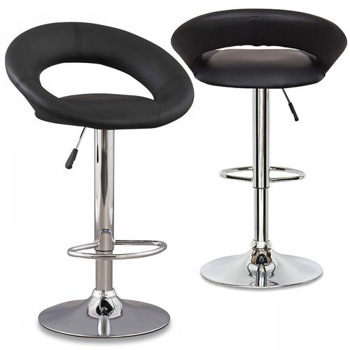 Lot De 2 Tabourets De Bar Noir Jeti