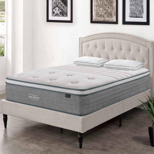Matelas Hybride Natural 180 X 200 Cm Ressorts Ensachés Et Soie Épaisseur 29 Cm