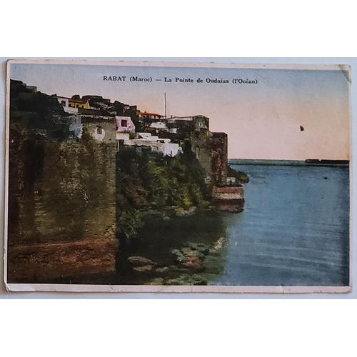 Carte Postale Ancienne, Maroc, Rabat, La Pointe De Oudaïas Et L'océan