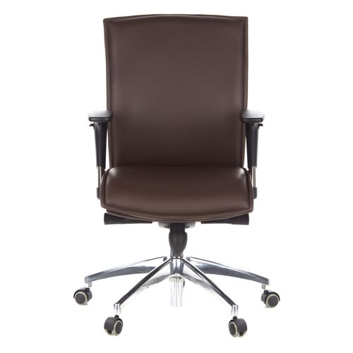 Siège De Bureau / Fauteuil De Direction Murano 10, Cuir Marron Clair Hjh Office