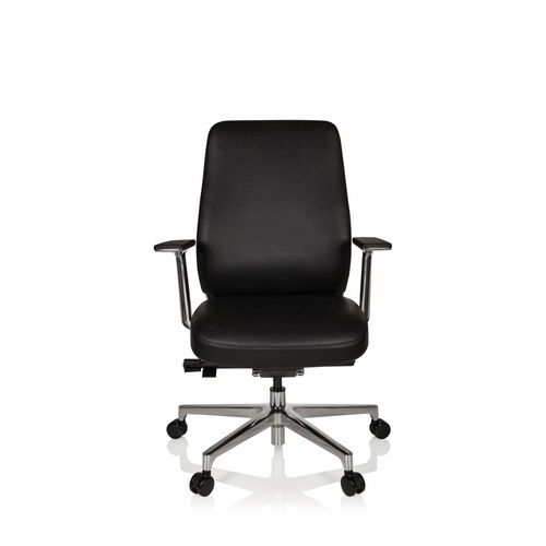 Chaise De Bureau / Fauteuil De Bureau Vermont Cuir Noir Hjh Office