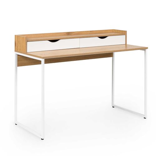 Bureau Scandinave Avec Rangements En Bois Et Métal Norbert