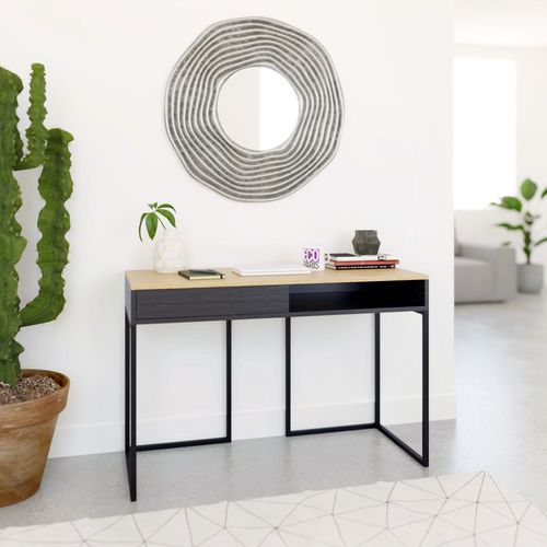 Bureau Industriel Avec Tiroir Et Rangement En Bois Et Métal Colette