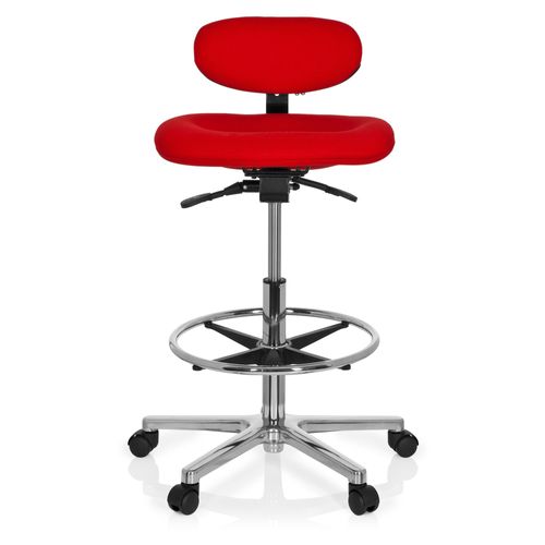 Siège Technique / Tabouret Technique / Tabouret À Roulettes Work Mf, Foncé Hjh Office