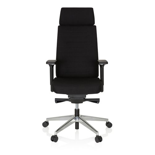 Chaise De Bureau / Fauteuil De Bureau Move-Tec 3d Tissu Noir / Noir Hjh Office