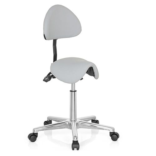 Tabouret / Tabouret De Travail / Assise Selle Top Work 20 Polyuréthane Gris Hjh Office