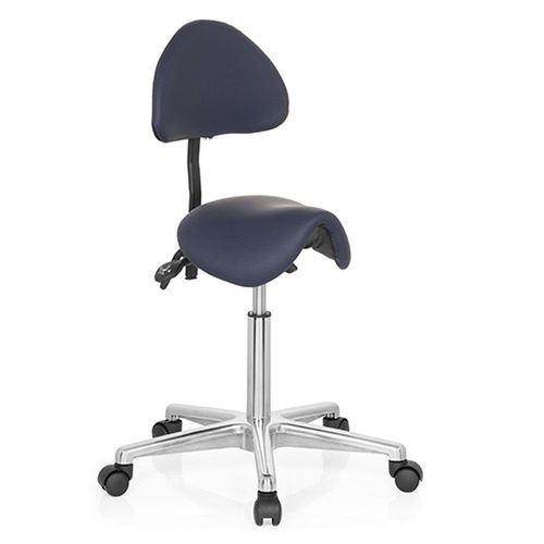 Tabouret / Tabouret De Travail / Assise Selle Top Work 20 Polyuréthane Bleu Hjh Office