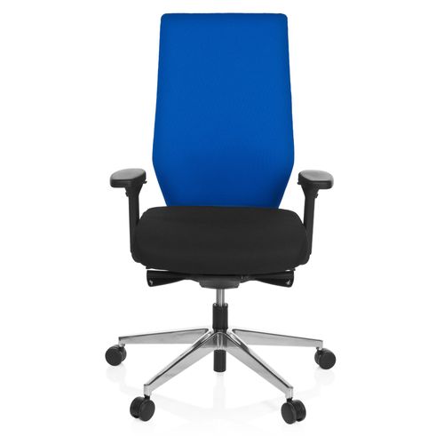 Chaise De Bureau / Chaise Pivotante Pro-Tec 700 Tissu Noir/Bleu Hjh Office