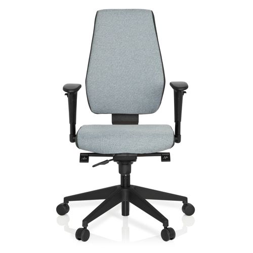Chaise De Bureau / Chaise Pivotante Pro-Tec 500 Tissu À Maille Gris Foncé/Gris Clair Hjh Office