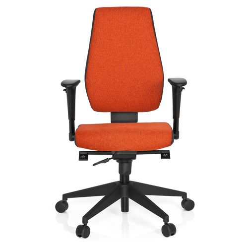 Chaise De Bureau / Chaise Pivotante Pro-Tec 500 Tissu Rouge Foncé/Rouge Hjh Office
