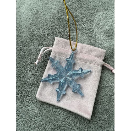 Ornements flocons de neige en résine époxy bleu paillettes - Christmas Decoration - Snowflake - Bleu Glitter