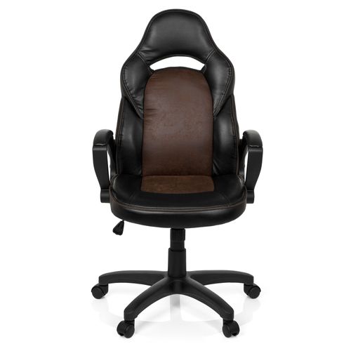 Chaise De Bureau Gaming Game Vintage I Simili-Cuir Marron Hjh Office
