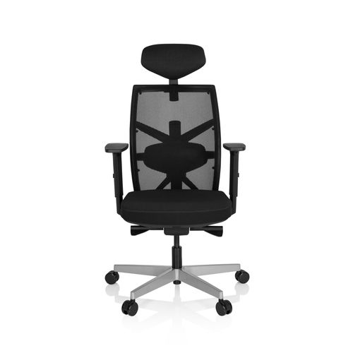 Chaise De Bureau / Siège Pivotant Bellac Tissu Noir Hjh Office
