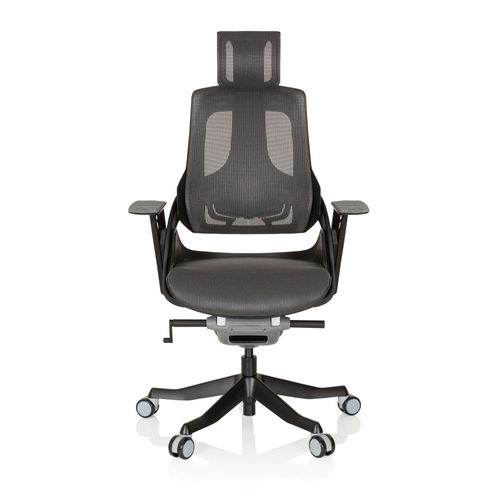 Chaise De Bureau / Siège Pivotant Spektre Black Tissu Maille Gris Hjh Office