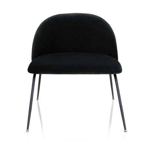 Fauteuil De Lounge Velvo Velours Noir Hjh Office