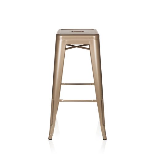 Tabouret De Bar Vantaggio High Métallique Champagne Hjh Office