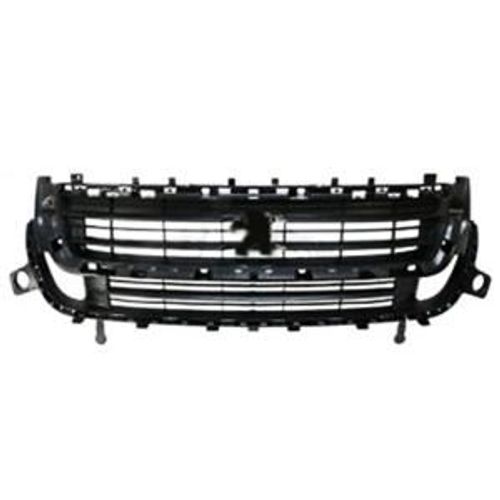 Grille De Calandre Supérieure Pour Peugeot Partner Ii Phase 3, 2015-2018, Sans Logo, Noire, Neuve