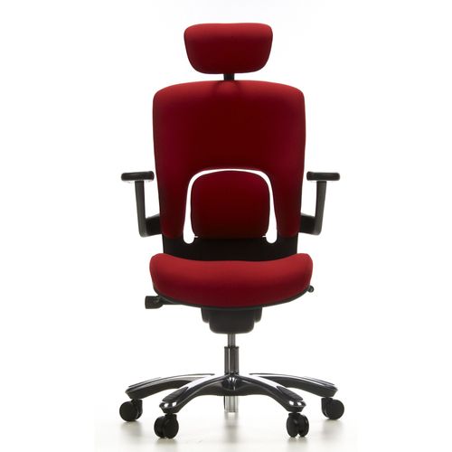 Siège De Bureau / Siège Pivotant Vapor Lux, Tissu Rouge Hjh Office