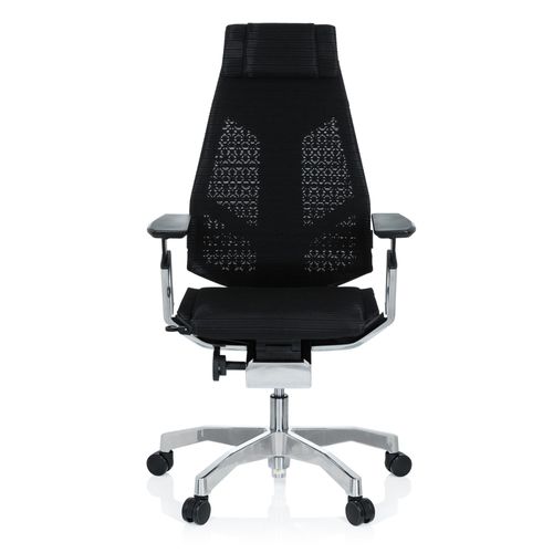 Chaise De Bureau / Chaise Pivotante Genidia Pro Tissu Maille Noir