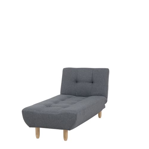 Chaise Longue En Tissu Gris Foncé Alsten