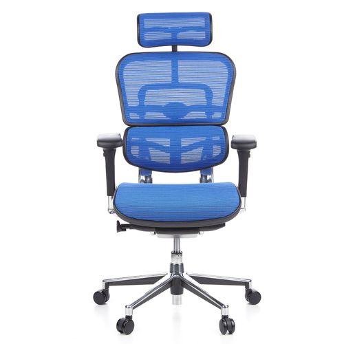 Siège De Bureau / Fauteuil De Direction Ergohuman Tissu Maille Bleu Hjh Office